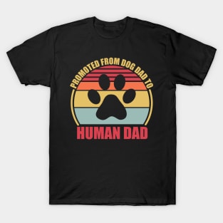 Promoted From Dog Dad To Human Dad T-Shirt